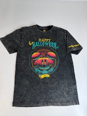 Mickey Mouse Shirt Men Small Halloween 2023 Pumpkin Disney World Collect Gym Nw